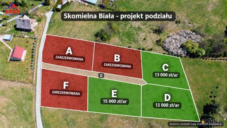 Działki  na sprzedaż, Skomielna Biała, ul. , 
