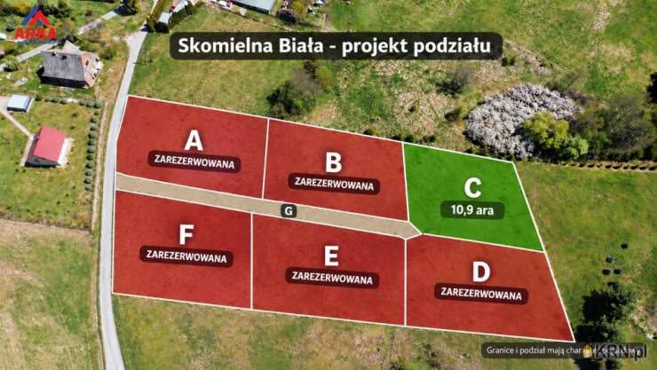 Działki  na sprzedaż, Skomielna Biała, ul. , 