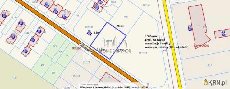 Home Emperor Sp. z o.o., Działki  na sprzedaż, Solec, ul. Fiołkowa