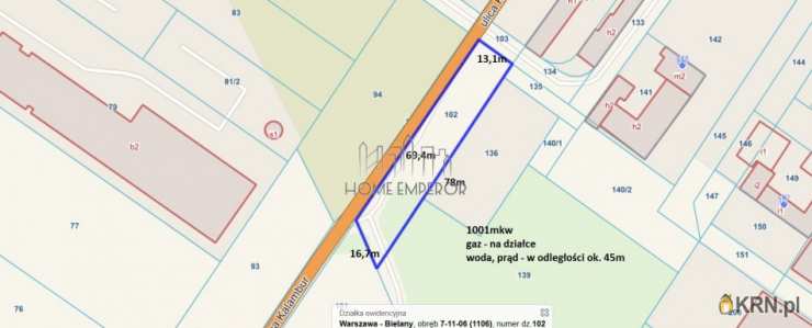 Działki  na sprzedaż, , Warszawa, Bielany/Wólka Węglowa, ul. Kalambur