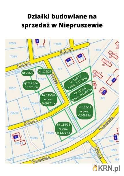 Działki  na sprzedaż, Niepruszewo, ul. , 