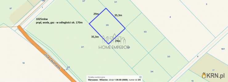 Warszawa, Wilanów/Powsin, ul. Zakamarek, , Działki  na sprzedaż