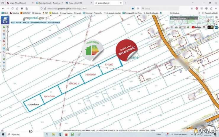 , Działki  na sprzedaż, Kraków, Wzgórza Krzesławickie/Wadów, ul. Wadowska