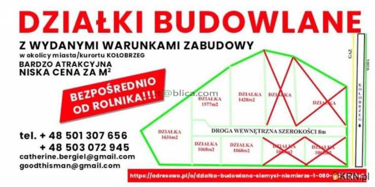 Niemierze, ul. , Działki  na sprzedaż, 