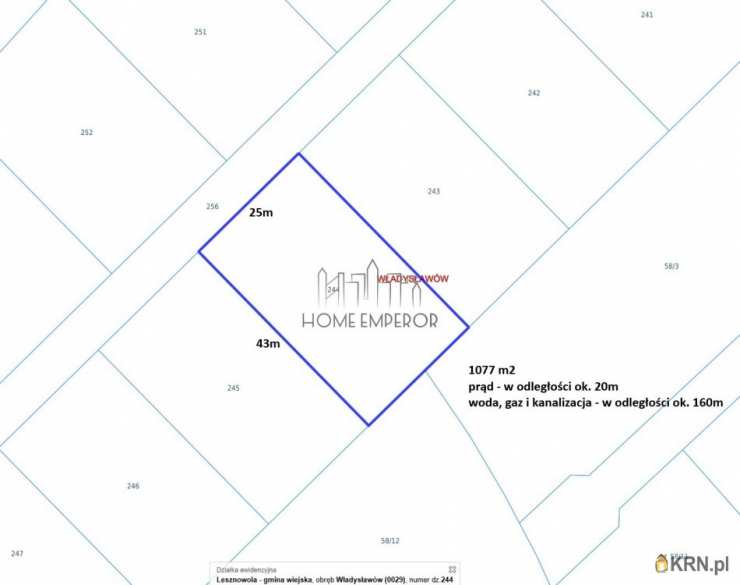 Działki  na sprzedaż, , Władysławów, ul. Żwirowa