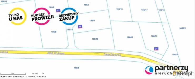 Działki  na sprzedaż, Łapino Kartuskie, ul. , 