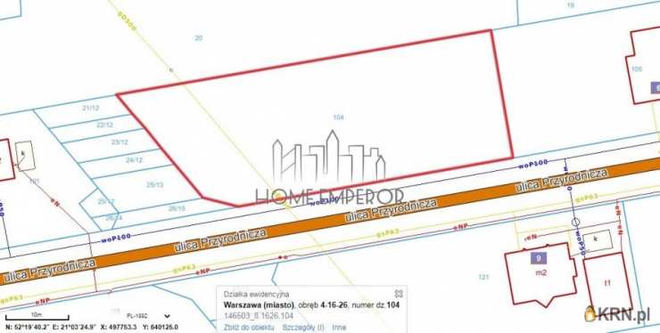 Warszawa, Białołęka/Grodzisk, ul. Przyrodnicza, Działki  na sprzedaż, 