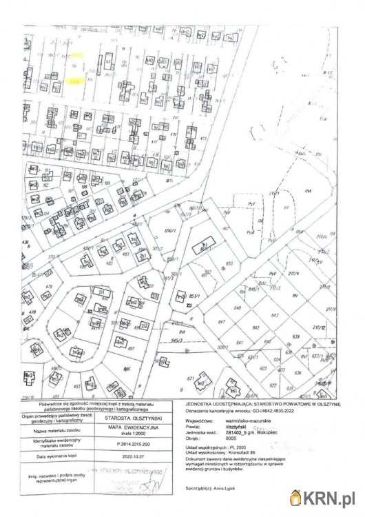 Działki  na sprzedaż, Biskupiec, ul. , 