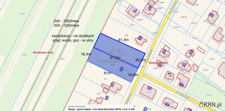 , Nowe Grocholice, ul. Partyzantów, Działki  na sprzedaż