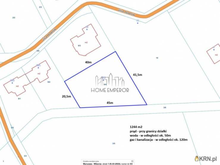 Działki  na sprzedaż, , Warszawa, Wilanów/Kępa Zawadowska, ul. Hoserów