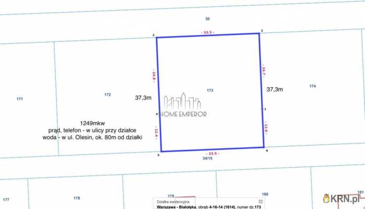 Działki  na sprzedaż, , Warszawa, Białołęka/Olesin, ul. 