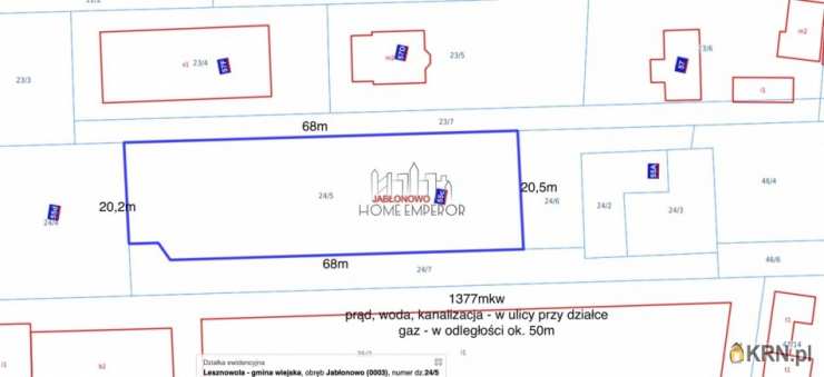 Działki  na sprzedaż, , Jabłonowo, ul. Krakowska