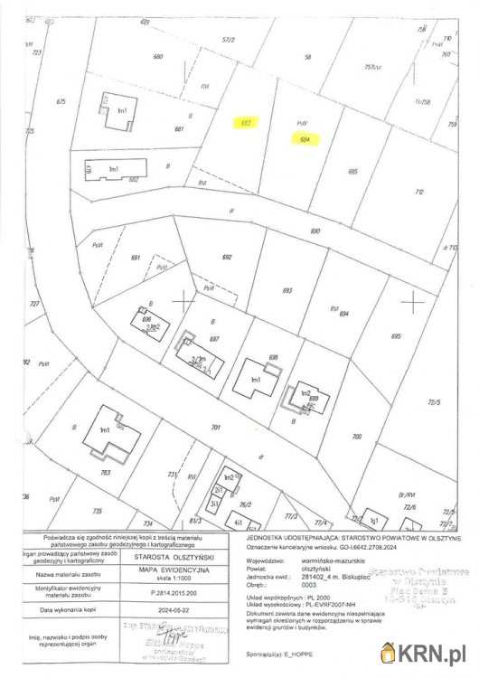 Działki  na sprzedaż, Biskupiec, ul. , 