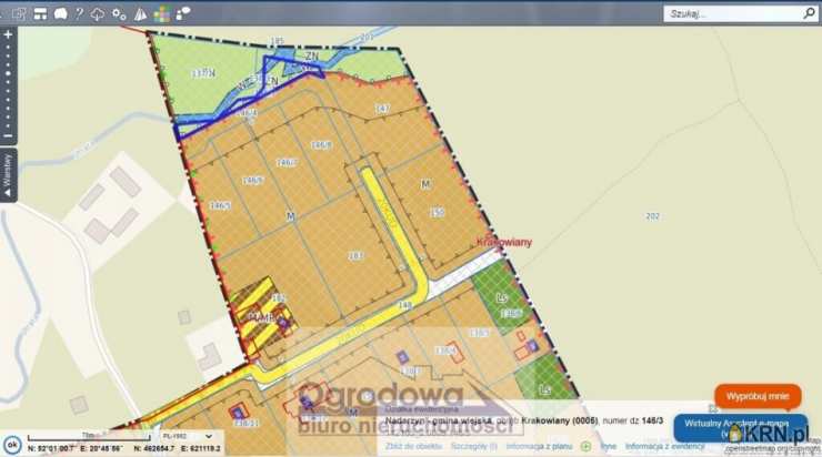 Działki  na sprzedaż, Krakowiany, ul. , 