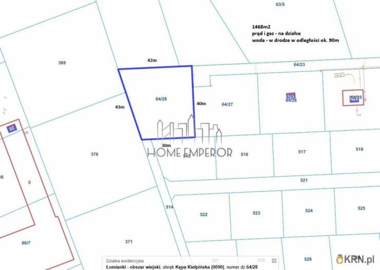 Działki  na sprzedaż, , Kępa Kiełpińska, ul. 6 Pułku Piechoty