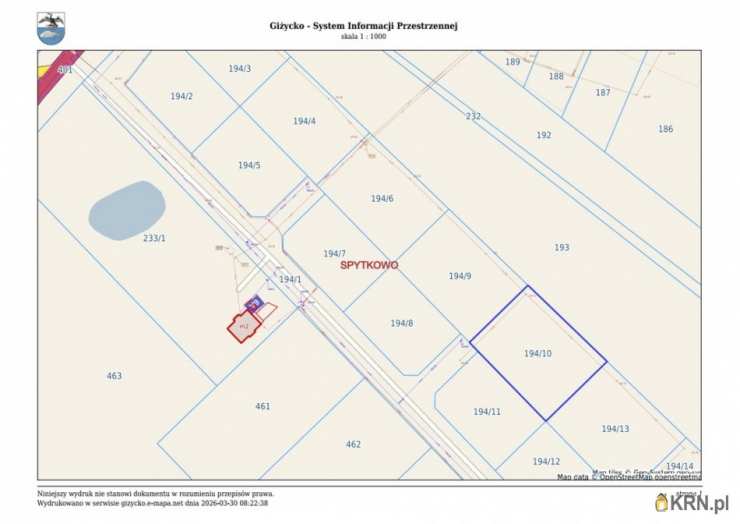 Działki  na sprzedaż, , Spytkowo, ul. 