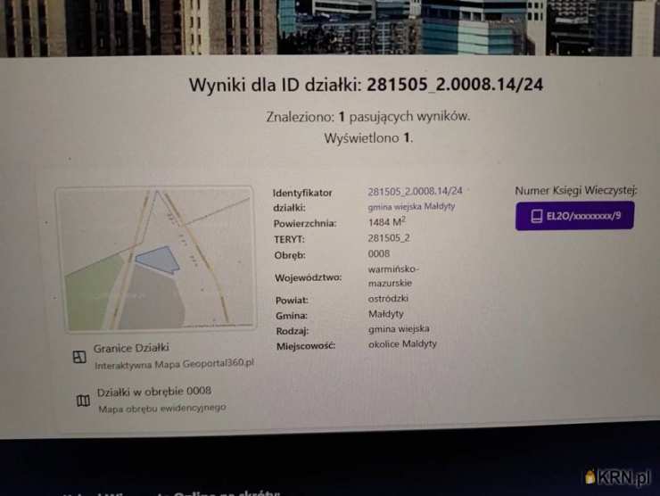 Działki  na sprzedaż, , Małdyty, ul. 