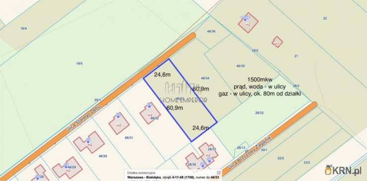 Działki  na sprzedaż, Warszawa, Białołęka/Choszczówka, ul. Starego Dębu, 