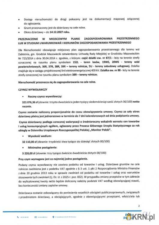 Zabłotnia, ul. , , Działki  do wynajęcia