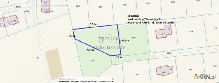 Home Emperor Sp. z o.o., Działki  na sprzedaż, Warszawa, Białołęka/Olesin, ul. 