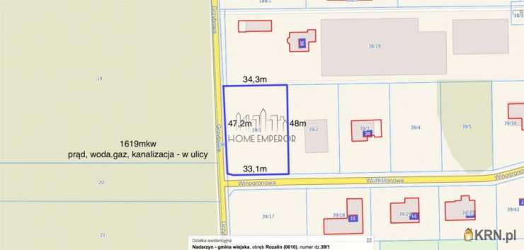 Rozalin, ul. Grzybowa, , Działki  na sprzedaż