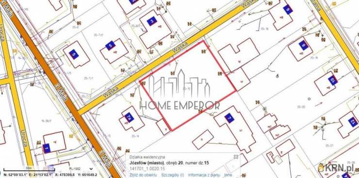 Działki  na sprzedaż, Józefów, ul. Wąska, 