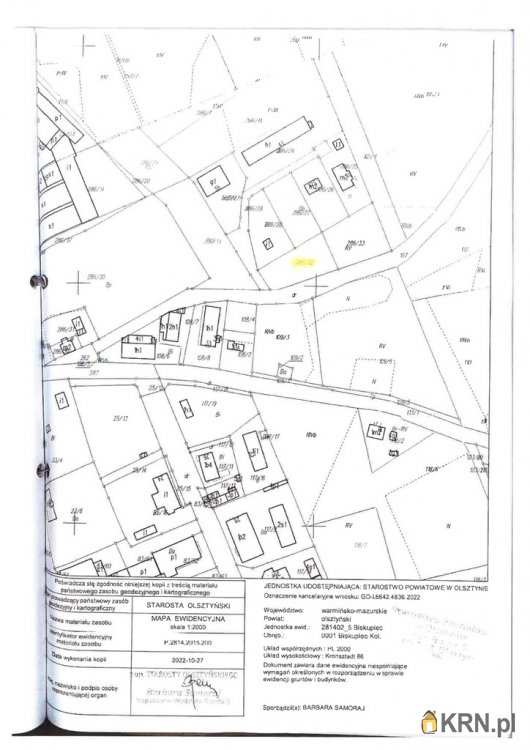 Działki  na sprzedaż, Biskupiec, ul. , 