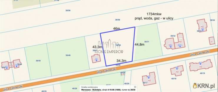 Działki  na sprzedaż, Warszawa, Białołęka/Kobiałka, ul. Calineczki, 