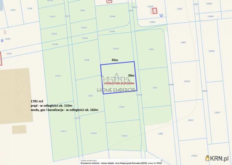 Kawęczynek, ul. Prosta, , Działki  na sprzedaż