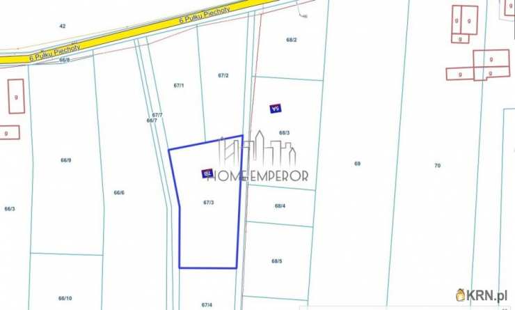 Kępa Kiełpińska, ul. 6 Pułku Piechoty, Działki  na sprzedaż, 