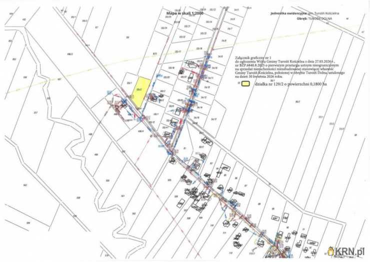 Działki  na sprzedaż, Turośń Dolna, ul. , 