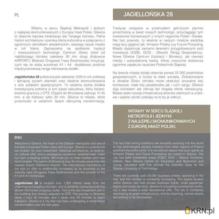 Gliwice, ul. Jagiellońska, Działki  na sprzedaż, 