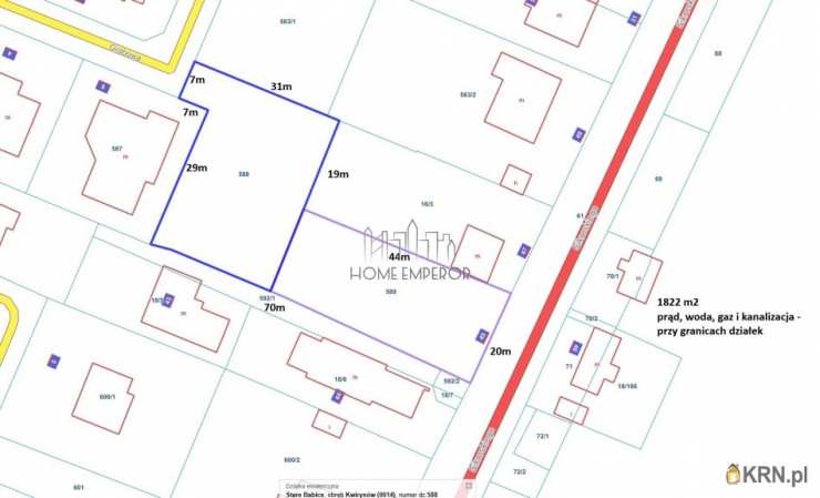 Działki  na sprzedaż, , Kwirynów, ul. Sikorskiego