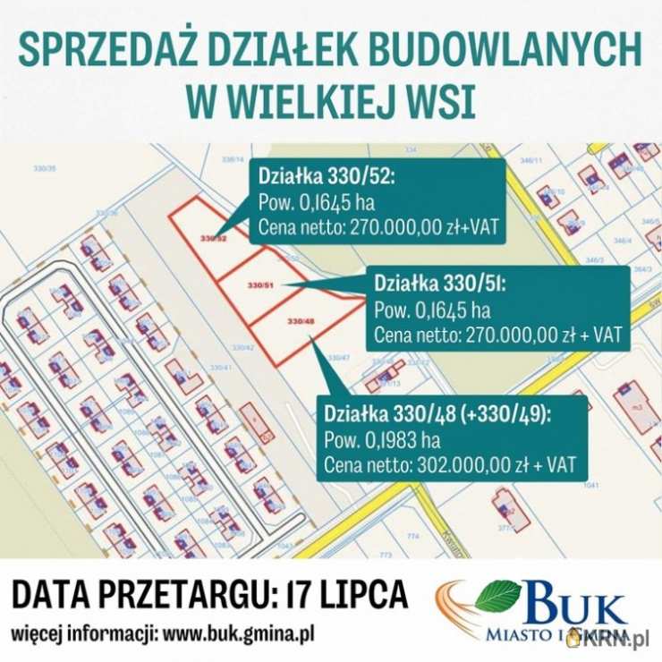 Działki  na sprzedaż, Wielka Wieś, ul. , 