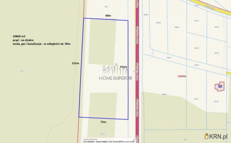 Działki  na sprzedaż, Czersk, ul. Trakt K. Pułaskiego, 