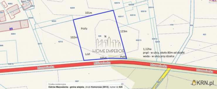 Działki  na sprzedaż, , Komorowo, Komorowo-Wodociąg, ul. Mazowiecka
