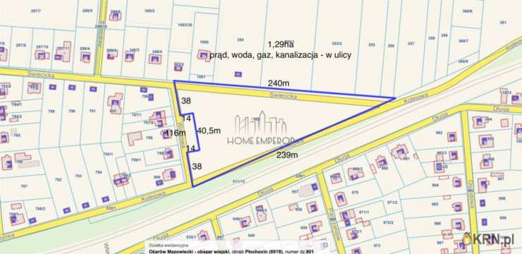 , Płochocin, Płochocin-Osiedle, ul. Święcicka, Działki  na sprzedaż