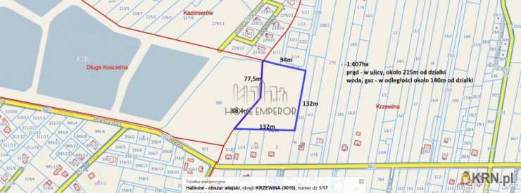 Działki  na sprzedaż, Krzewina, ul. , 