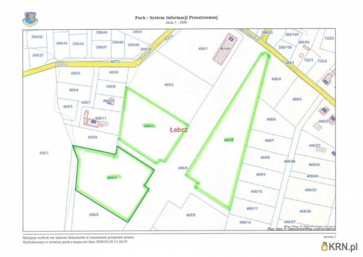 Działki  na sprzedaż, Łebcz, ul. , 