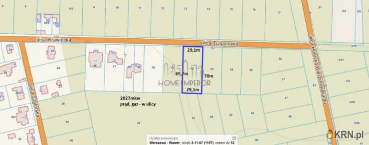 Warszawa, Wawer/Anin, ul. Tulipanowa, , Działki  na sprzedaż