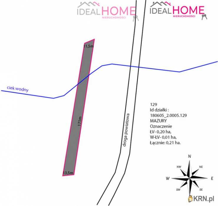 Mazury, ul. , Działki  na sprzedaż, 