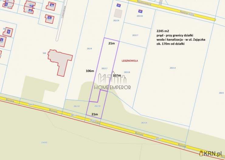 Działki  na sprzedaż, , Lesznowola, ul. Borowa