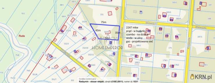 Działki  na sprzedaż, , Łosie, ul. Dzięcioła