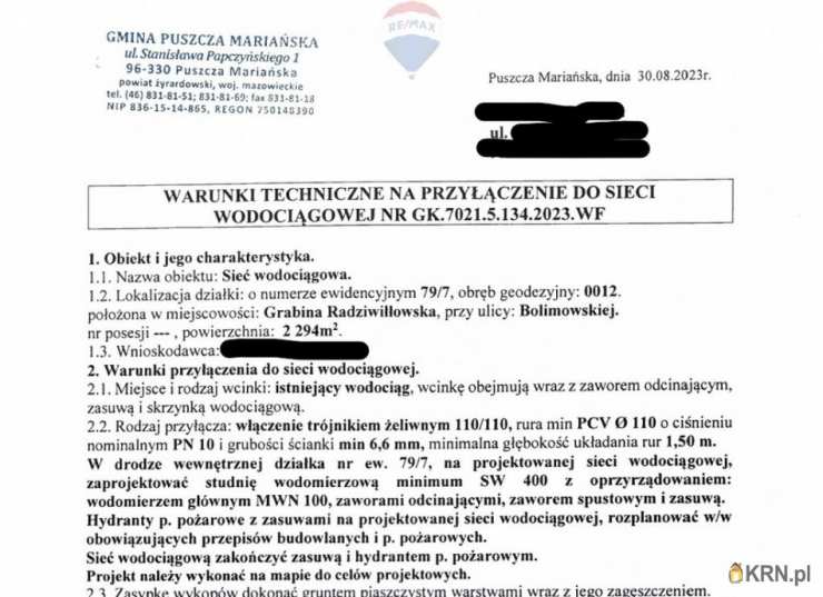 Grabina Radziwiłłowska, ul. , Działki  na sprzedaż, 