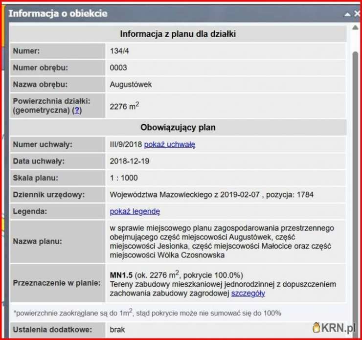 Augustówek, ul. , Działki  na sprzedaż, 