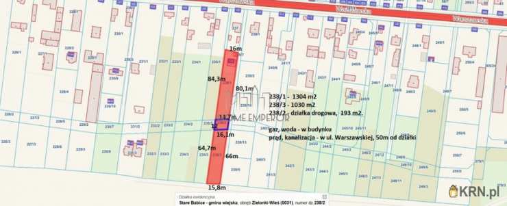 Zielonki-Wieś, ul. Warszawska, , Działki  na sprzedaż