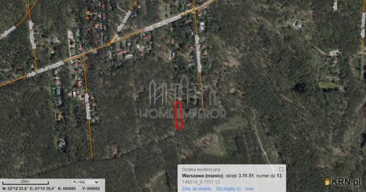 , Działki  na sprzedaż, Warszawa, Wawer/Międzylesie, ul. Kociszewskich