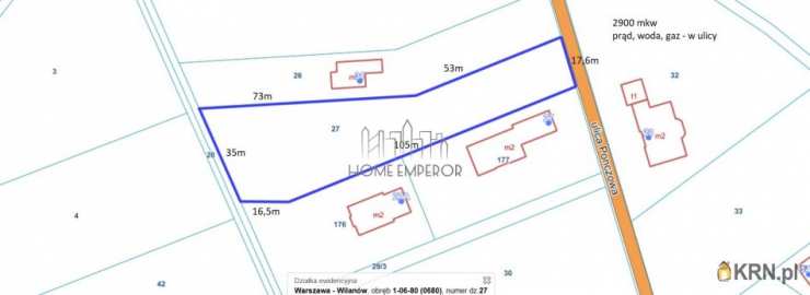 , Warszawa, Wilanów/Powsin, ul. Ponczowa, Działki  na sprzedaż