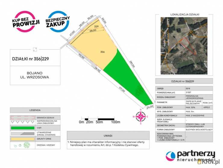 Bojano, ul. Wrzosowa, , Działki  na sprzedaż