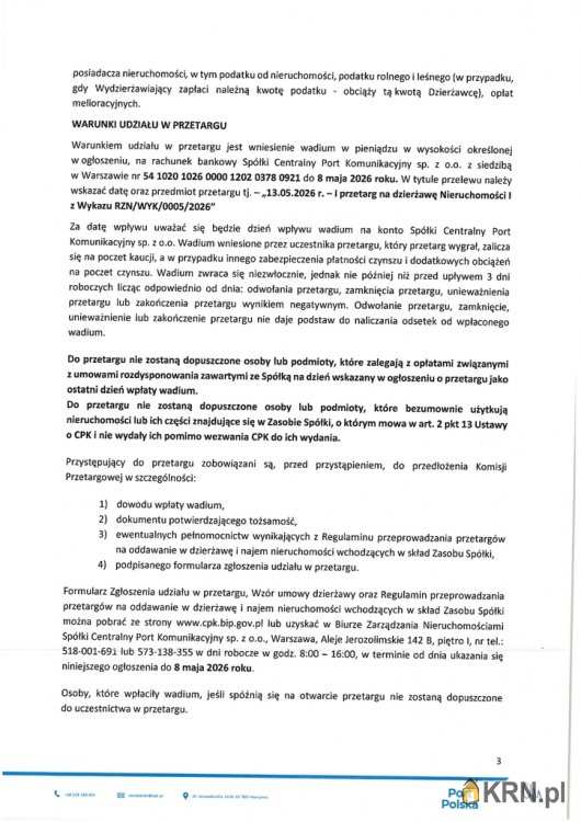 Puszcza Mariańska, ul. , Działki  do wynajęcia, 